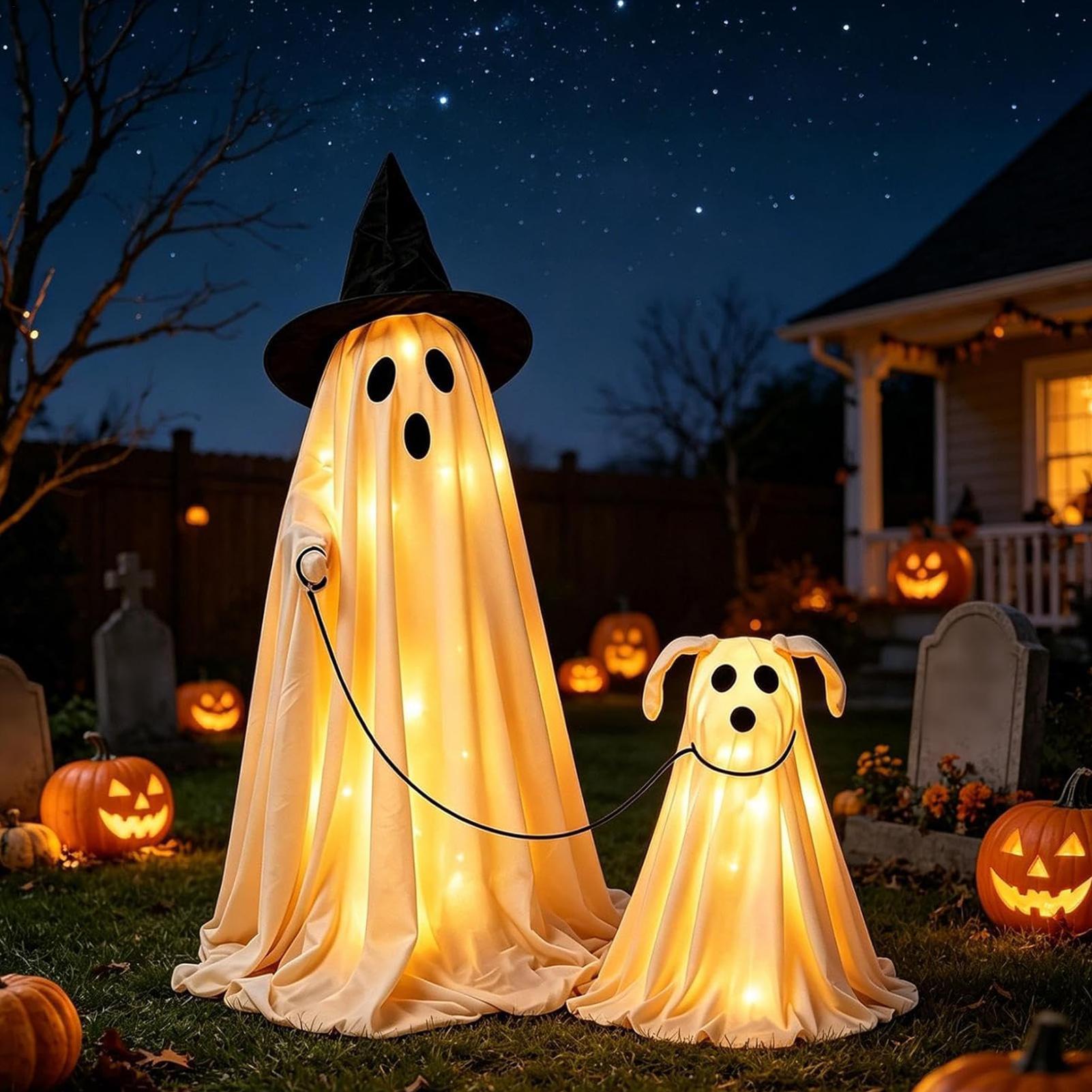 Outdoor Lighting Effects - Set di Cani Fantasma Illuminati a