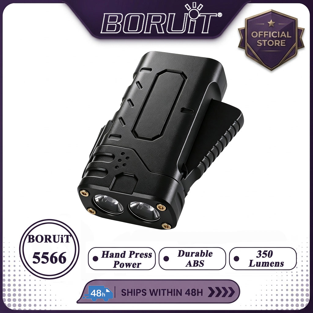 Outdoor Lighting Black - BORUIiT Torcia LED EDC a Manovella