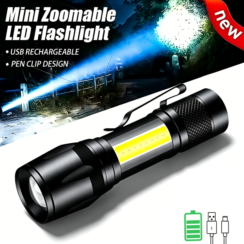 Mini Torcia LED COB+XPE Portat - Outdoor Lighting Black recensione e prezzo